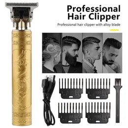 Elektryczne gówniacze włosy Clipper Electric Clippers Mężczyźni Retro T9 Style Buddha Głowa Głowa oleju Trimmer 230821