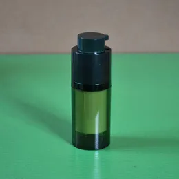 10pcs 15 ml rotierende luftlose Plastikpumpe Flasche leer (Kopf skalierbar) Grüne Kosmetiklotion Creme Emulsionsverpackungsbehälter SP89 JQBIB
