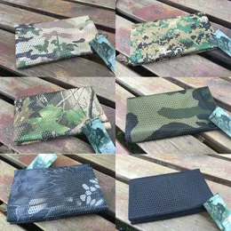 Mode ansikte masker halsgaiter militär taktisk halsduk kamouflage mesh keffiyeh sniper veil shemagh huvud wrap för utomhus camping jakt 230818