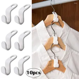 Hangers 5/10pcs Clothes Hanger Hook Folding Storage Rack Wardrobe Hanging Connection Space Saving Connectors