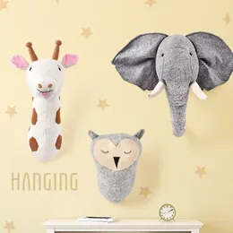 Pluxus Wall Stuff Stuff Giraffe Animal Mount Mount Decoration Hang Hang Mural Plexhy Plush Toy Girl Room Decoration 230821