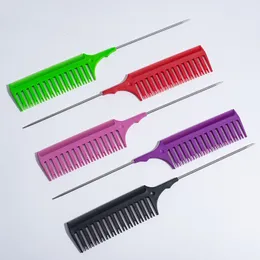 Tintura per capelli per capelli professionale Evidenziano la spazzola per capelli pesce largo zone da dente di pettine per cucciolo di acconciatura strumento di styling per capelli 2468 2468