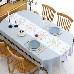 Table Cloth Waterproof Oil Resistant And Washable Rectangular Oval Tablecloth For El Anti Scalding Tea