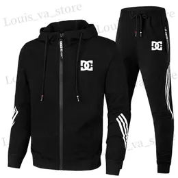 DC 2023 Neuer Herrenanzug Spring- und Herbst-Zipper-Copfhosen Kapuzenpullover Anzug Business Casual Coat zweiteilige Straße Sportswear T230821