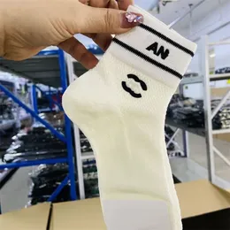 Designer Socks For Women Cotton Breathable Mesh Socks with Letters Piece Designer Hosiery Classic Black White