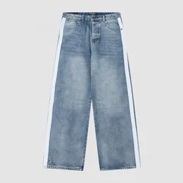 Blcg lencia luźne dżinsy dżinsy dżinsy męskie luksusowe dżinsy relaksowane zbitne fajne facet przyczynowy dziura dżinsowa moda moda dżins man umyte spodni 8584