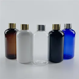 Lagringsflaskor 250 ml x 24 Vit klar svart tom anodiserad aluminium skruvlock flask toneråfyllningsbara containrar Pet Makeup Hydrosol