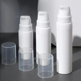 300pcs 5 مل 10 مل من زجاجة مضخة غسول أبيض بدون هواء واختبار زجاجة حاوية بدون الهواء hvipa