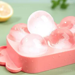 Baking Moulds Pp Material Mold Covered R Spherical Ice Lattice Box Sanitary Cold Drink Making Tool Random Color
