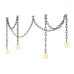 Chandeliers LED Artistic Chain Of Fate Chandelier Lighting 2023 Trend Lustre Hanging Lamps Suspension Luminaire Lampen For Living Room