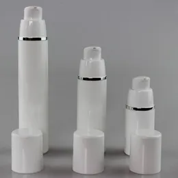 15ml 화이트 airless 진공 펌프 로션 병 흰색 캡 빠른 배송 FFVTT