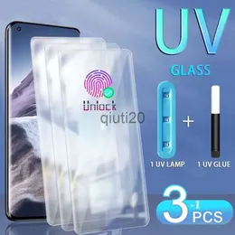 Mobiltelefonen-Bildschirmschutz 5-1pcs UV-Glas für OPPO Finden Sie x x2 x3 reno 3 4 5 pro plus 5 g UV Temperierte Glas-Bildschirm-Protektor-Schutzfilm Smartphone X0821