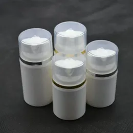 10pcs/lot 30ml altın gümüş damga beyaz havasız plastik losyon krem ​​pompası doldurulabilir şişe boş kozmetik kaplar spb90 twxle