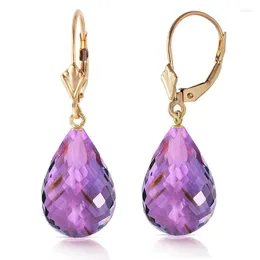 Hoop Earrings 2023 Elegant Purple Resin For Women Jewelry Accessories Anniversary Party Girl Gift Fashion