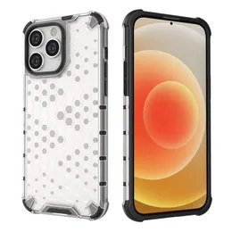 Honeycomb Phone Cases Anti-Fall Clear Back Cover Soild Armor Protector for iPhone 15 15pro 15plus 15ultra 14 14pro 14plus 13 13pro 12 12pro 11 11 pro max X Xs XR 7 7p 8 8plus