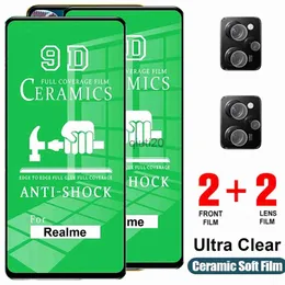 Mobiltelefonbildschirmschutz 4in1 Objektivglas Keramik -Schutzfilm für PoCO x5 x3 pro M5 M5S C40 M3 M4 Pro 5G X3 NFC F3 X4 F4 GT -Bildschirmschutz nicht Glas x0821
