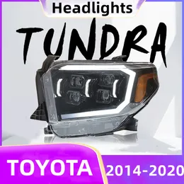 ترقية شاحنة بيك آب لتجميع المصباح LED لتويوتا Tundra 20 14-20 20 إشارة LED شعاع عالية القيادة الأمامية