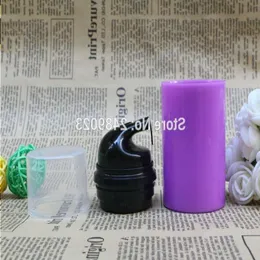 Purple Airless Pump Bottle Nera testa Nera Transparent Cap Makeup Lotion Serum Fondazione liquida Contenitori vuoti 100 pezzi/lotto jaokl