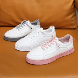 Klänningskor 203 Spring och Autumn Breattable Shoes Thick Bottom Pappa Sneakers Flat Bottom White Pink Women Sports Shoes 230818