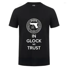 Men's T Shirts Roupas Men Pistol American Logo T-Shirt Male Fashion Casual Streetwear Crew Neck Loose Summer Tee Top