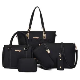 Bolsas noturnas 6pcs Bolsa feminina Conjunto de moda PU couro de couro bolsa de água à prova de água Bolsa de ombro sólido Mensageiro Sacos de carteira Famosa marca 2021 HKD230821