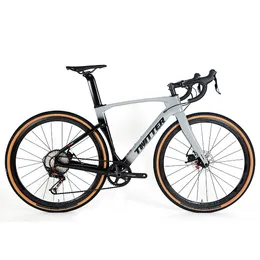 Twitter Carbon Gravel Bike 700x40C Cykel off-road-cykel 12/22 Speed ​​Disc Brake Road Racing Bike For Urban Riding