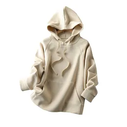 2023 Autumn Cool Sweet Age Reducing Sweater Kangaroo Pocket Hooded Drawstring Sweater Long Sleeve Women's New Style