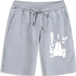 Herrshorts Rurouni Kenshin Anime Shorts för män Vintage Cotton Tees Crew Hals Kort ärm Ankomstkläder