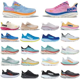 Kostenloser Versand Hoka One One Running Shoes Clifton 9 8 x2 Cloud Blue Summer Song Cyclamen Männer Frauen Outdoor Sporttrainer Sneakers 36-45