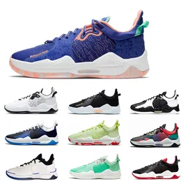 Paul George PG 5 V Herren-Basketballschuhe Hochwertige Clippers Bred Blue Powder Pickled Pepper Multi-Color Oreo PlayStation PG5-Trainer Sport-Turnschuhe in großer Größe