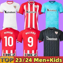 4xl 23 24 Camisetas Bilbao Soccer Jerseys Athletic Clubs Kids Kit Futbol Football Shirt Training 2023 Hem målvakt Maglia Calcio Neto Neves Podence Raul Sarabia