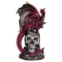 Dekorativa föremål Figurer Halloween Färgskalle Harts Staty Ornament Skeleton Home Office Desktop Porch Battle Figurin Dekoration Gift 230818