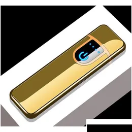 Lighters Novelty Electric Touch Sensor Legal mais claro Impressão digital USB recarregável à prova de vento portátil SMO Jllcng YummyShop Drop Delive Otn1q