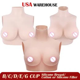 Breast Form KOOMIHO 2TH GEN Fake Silicone Breast Forms Half Body Huge Boobs BCDEG Cup Transgender Drag Queen Shemale Crossdress for Men 230818