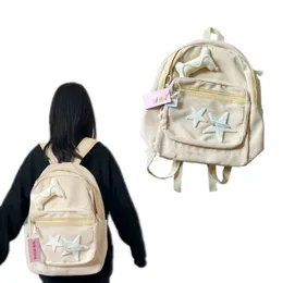 School Bags 2023 Fashion All Match Travel Mochila Star Patchwork Y2k Vintage Backpack Women Light for Teenagers Students 230821