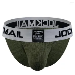 Underbyxor jockmail varumärke som säljer en droppe mäns underkläder sexig hane thong jockstraps ungdom casual sport boxer trosor