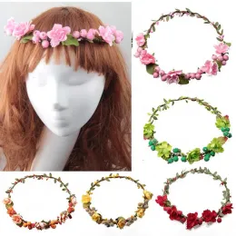 beach Artificial Berries Flower Headpiece Headband Hairband Head Wreath DIY Floral Bridal Garland Crown Halo Wedding AccessoriesZZ