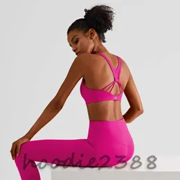 LUS new nude feeling yoga bra original factory with standard belly gathering beauty back pro-skin fitness underwear women