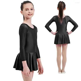 Stage Wear Aoylisey Ballet Dance Tutu Leotard med kjolar för Gilrs Kids Ballerina Gymnastics Bodysuits Toddler Class Professional Costumes