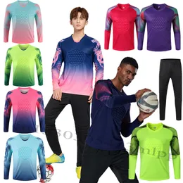 Magliette da esterno Bambini Calcio per adulti Maniche lunghe Uniformi da portiere Allenamento sportivo Top traspirante Maglie da portiere di calcio da uomo 230821