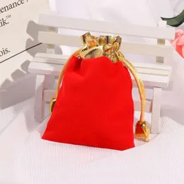 Bolsas de jóias 12pcs Flaneta Bolsa Bolsa de Presente Bolsa de Jóias de Jóias de Jóias Vermelhas Veludo Vermelho Favor