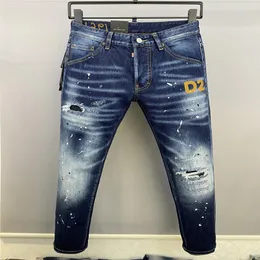 DSQ Coolguy Dżinsy Męskie spodnie Hip Hop Rock Moto Męskie Casual Designer Spodnie Zakochrane dżinsowe dsq2 Blue dżinsy 6924340c