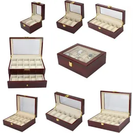 Lism Luxury Wood Storag Boxes 2 3 5 6 10 12 20 WATHES BOXS DISPLAIN DISPLAER WATCH JEWELRY CASE ARGONIZER HOLDER PROMORTION1242T