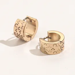 Gold Hoop Earrings Designer 18K Rose Stud Gold Love Earrings For Woman Exquisite Simple Fashion Diamond Earrings Jewelry Gift