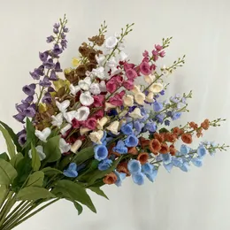 谷の白いリリー人工花silk for wedding home Garden Autumn Decoration Long Branch Bell Fake Flowers Flollal