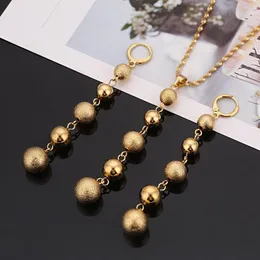 Necklace Earrings Set Women Girls Trendy Ball Africa Arabia Nigeria Charm