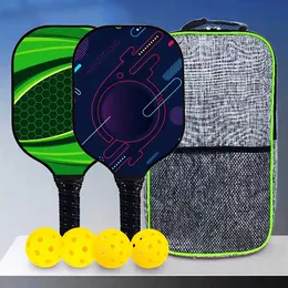 Squash Racquets 2 Pickle Rackets 4 Balls 1 Bag Cricket Carbon Fiber Polymer Honeycomb Center Cushioning Grip About 12KG Outdoor Sporting Goods 230821