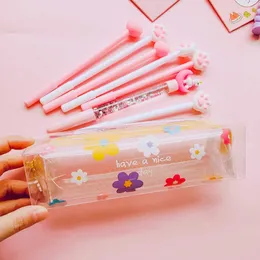 Brinquedos de aprendizagem 1 pçs kawaii lápis caso flor escola caixa de lápis lápis saco material escolar papelaria