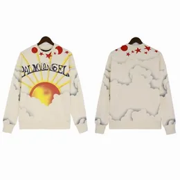 2023 Konzert Crazy Mund Sunrise Ainbow Crewneck Classic Sweatshirt Designer Sweatshirts für Herren Womens Hochqualität Neue Druckgrafik -Crew Hals