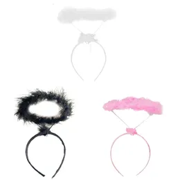 Akcesoria do włosów Kreskówka Pióro anioł Anioł Hair Hoop Feather Halo Pała na Halloween imprezę Bożego Narodzenia Kreatywne akcesoria do włosów F3MD 230821